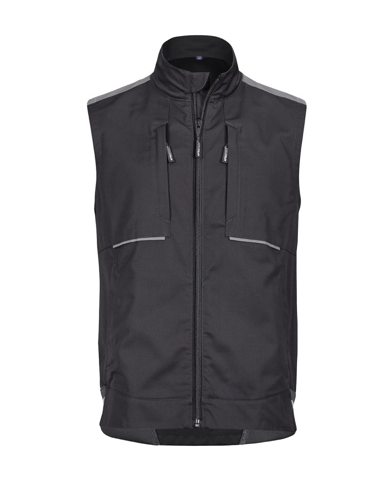 3028 4PROTECT® Workwear Weste, schwarz/grau (XS)