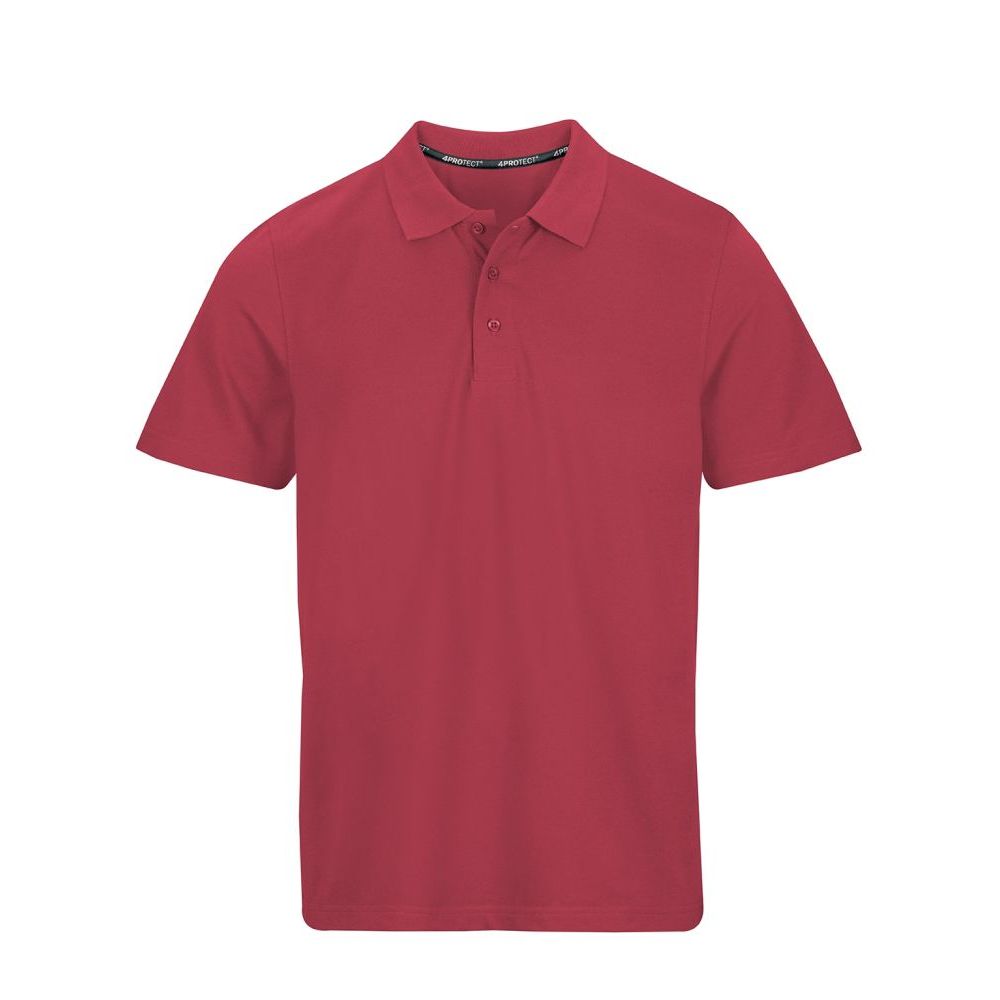 4PROTECT Polo-Shirt Herren, rot | 3923
