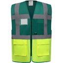 YOKO HVW801 Hi-Vis Multifunktionsweste, paramedic green/hi-vis yellow | 79.W801