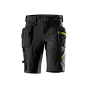 6140 FlexiWork, Stretch-Shorts mit abnehmbaren Holstertaschen | 0467 schwarz/neongelb