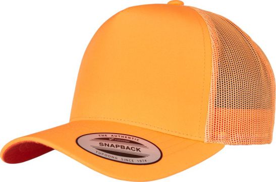55.6506 | Flexfit 6506 5 Panel Retro Trucker Kappe neon orange