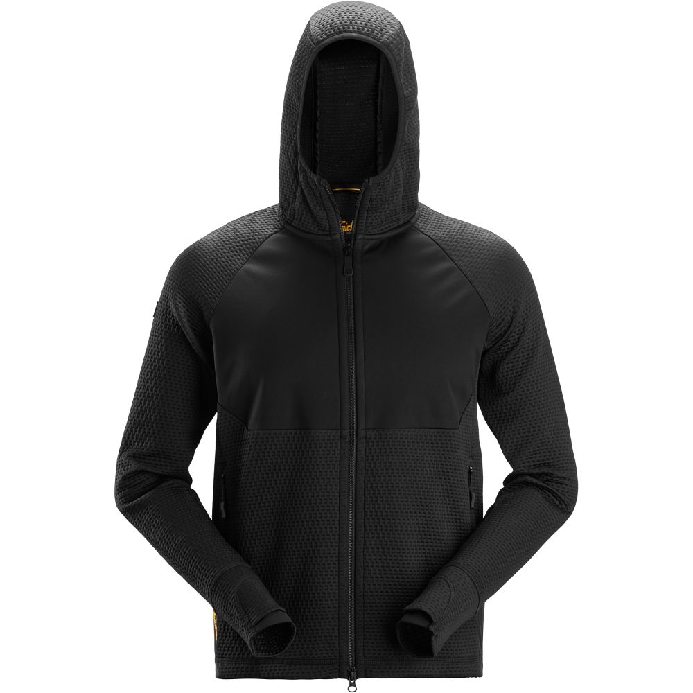 8405 FlexiWork, Midlayer-Kapuzenjacke mit durchgehendem Reißverschluss (0404 black/black, XS)