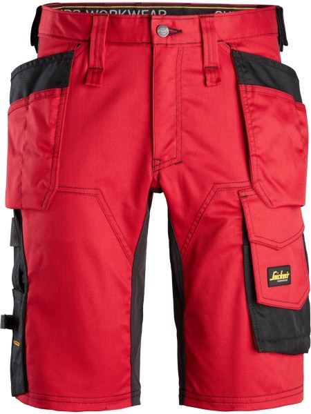 SNICKERS AllroundWork Stretch-Arbeitsshorts, chili-schwarz | 6141