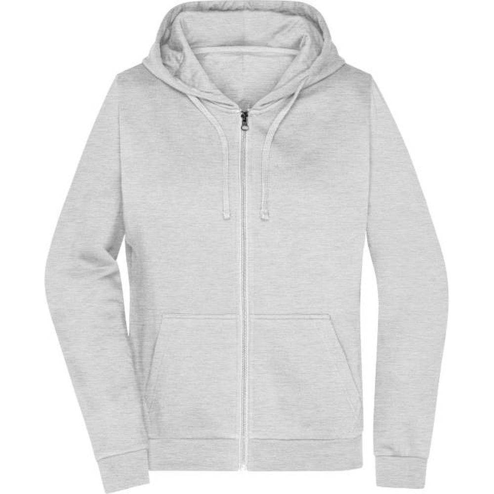 [02075560000] DAIBER JN755 Damen Kapuzen Sweatjacke | 02.0755 (ash, XS)
