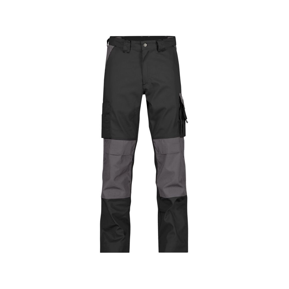 200426 Boston 245 g/m² | zweifarbige Arbeitshose mit Kniepolstertaschen (grau/schwarz, 42, Standard)