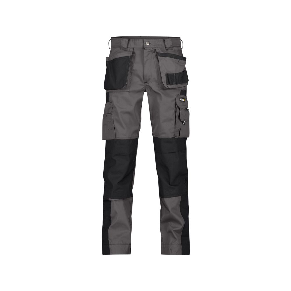 DASSY Seattle 300 g/m² | zweifarbige Arbeitshose mit Holstertaschen und Kniepolstertaschen | 200428 (grau/schwarz, 42, Standard)