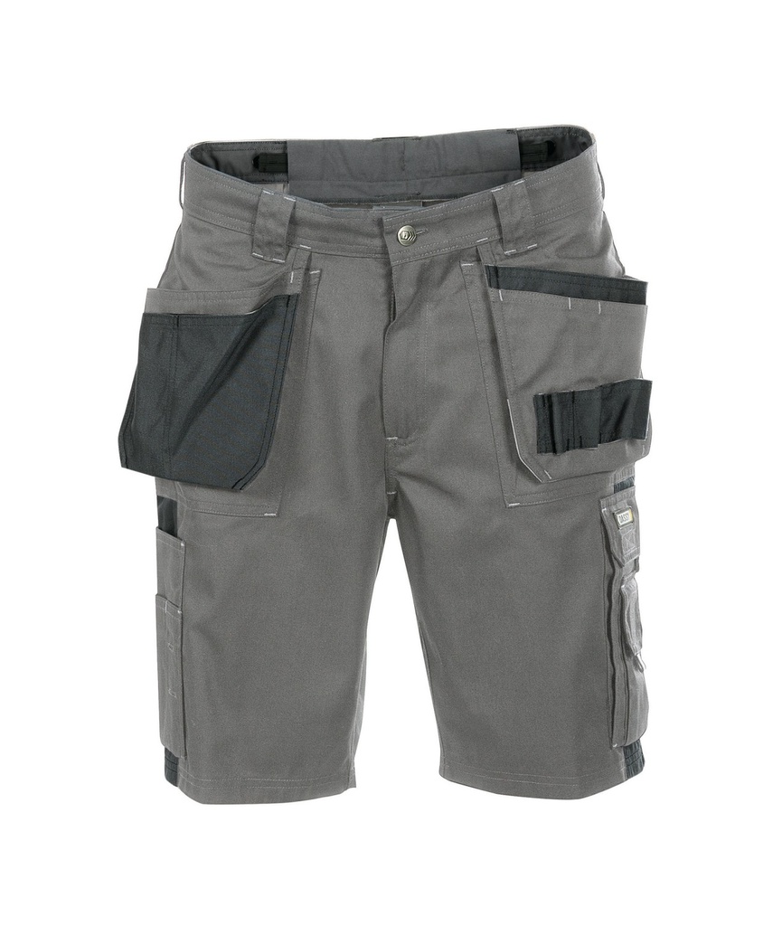 250012 Monza | zweifarbige Arbeitsshorts mit Holstertaschen (grau/schwarz, 42)