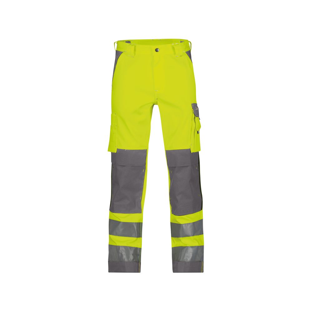 200431 Buffalo 290 g/m² | Warnschutzhose mit Kniepolstertaschen (gelb/grau, 42, Standard)