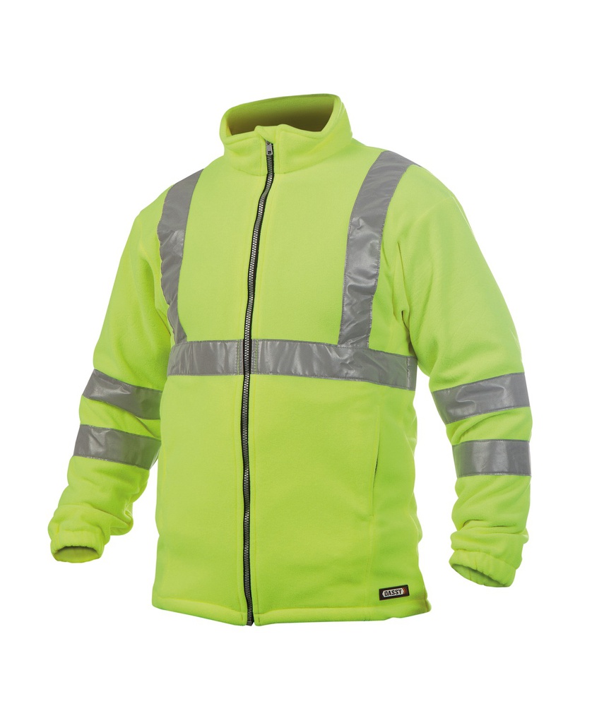 300247 Kaluga | Warnschutz Fleecejacke (gelb, XS)