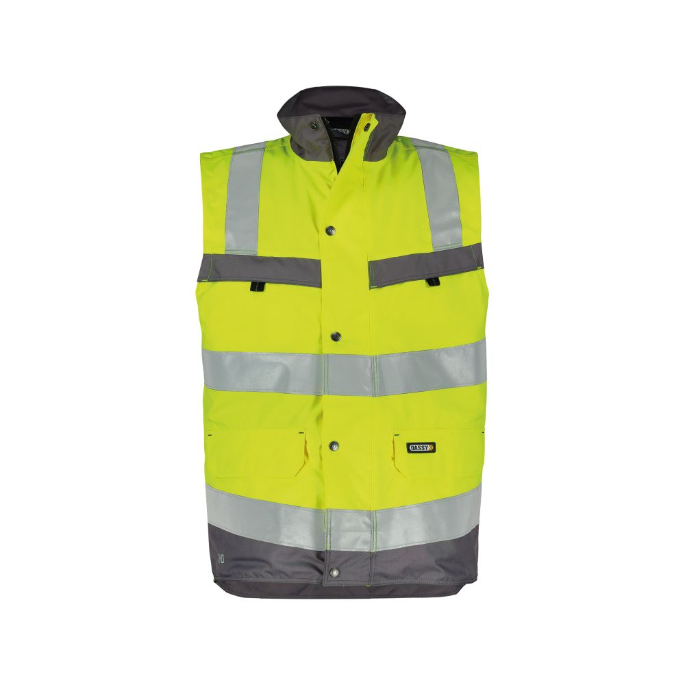 DASSY Bilbao | Warnschutz Weste | 350100 (gelb/grau, XS)