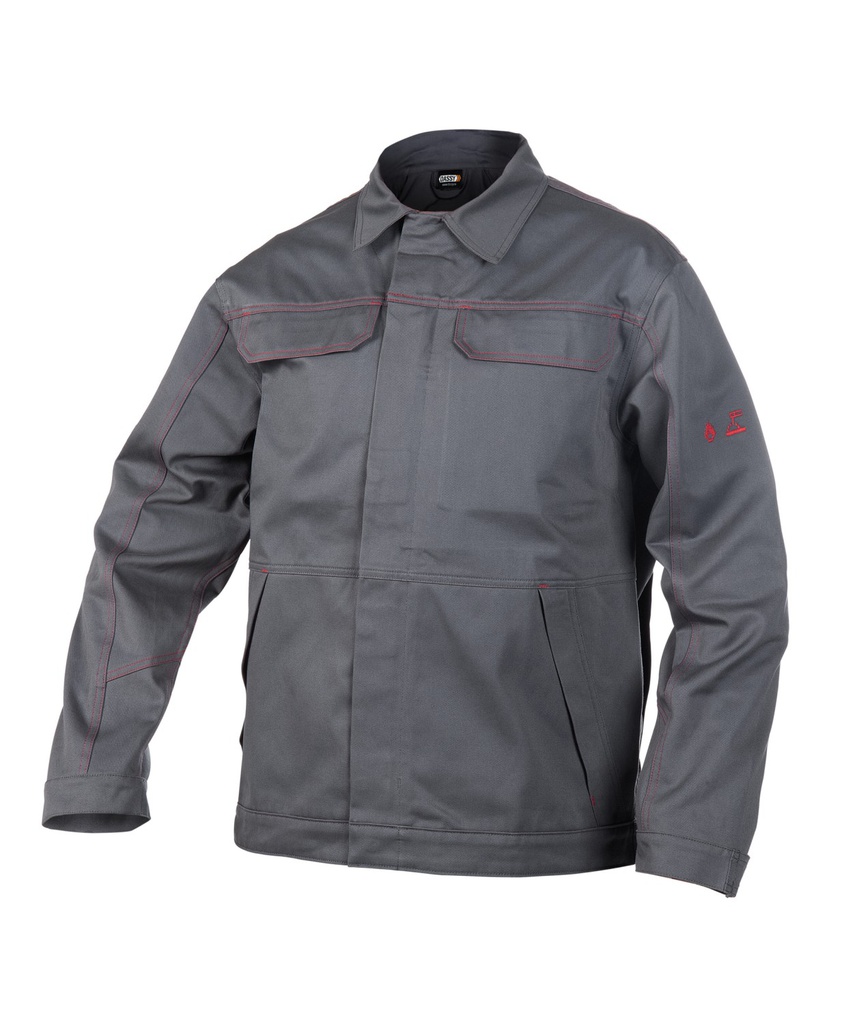 DASSY Montana | Flammhemmende Arbeitsjacke | 300342 (grau, XS)