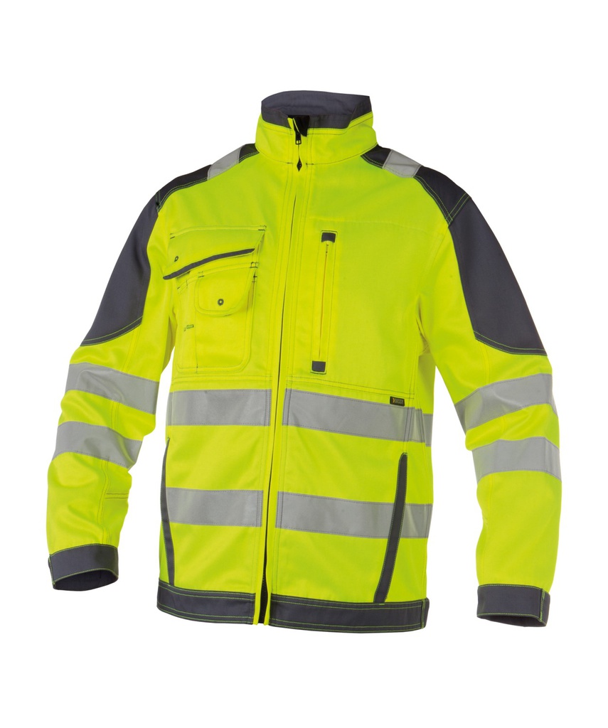 DASSY Orlando | Warnschutz Arbeitsjacke | 300367 (gelb/grau, XS)