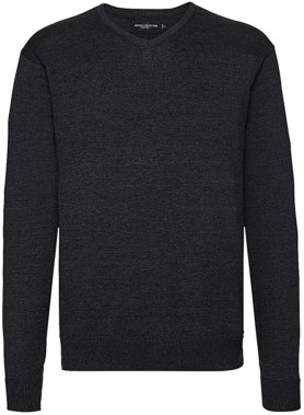 11.710M | Russel Athletic 710M V-Ausschnitt Strickpullover (762.00) (charcoal marl, 2XS)