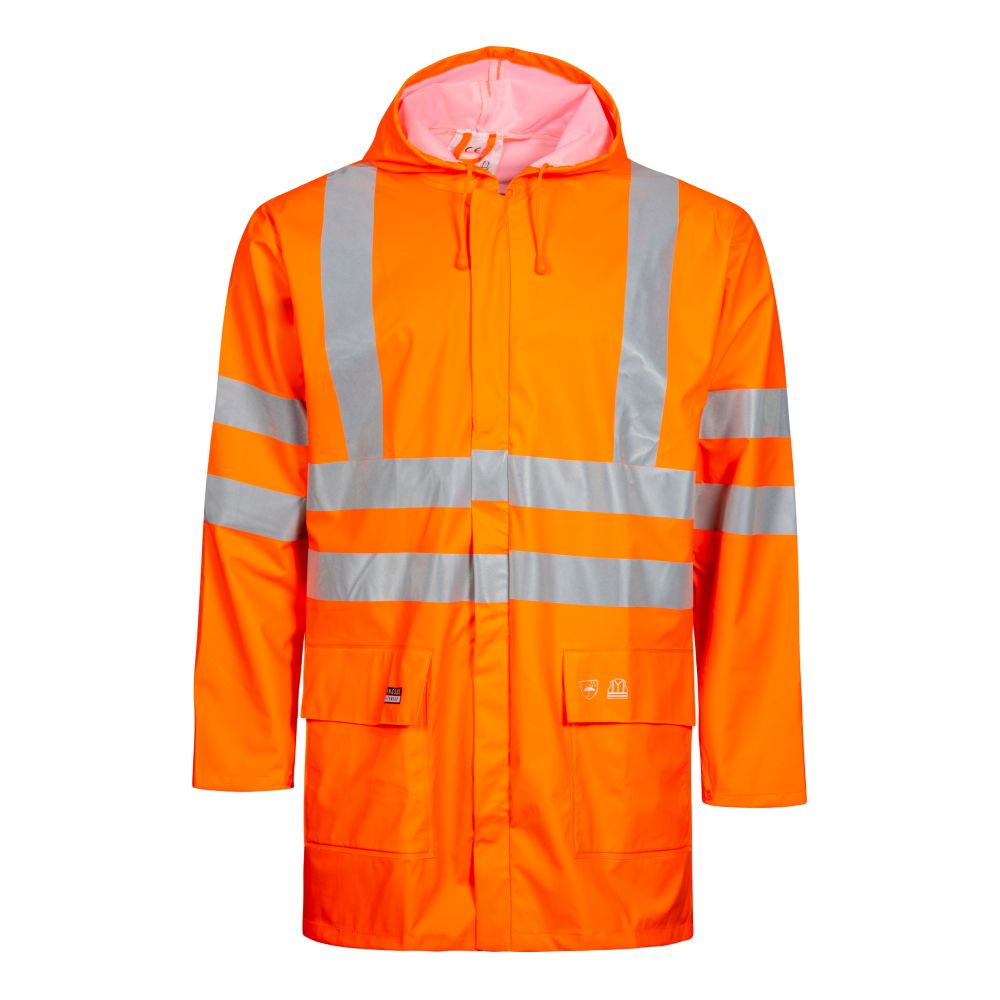 [LR55] LYNGSOE HI-VIS Regenjacke | LR55 (05 hi-vis orange, XS)