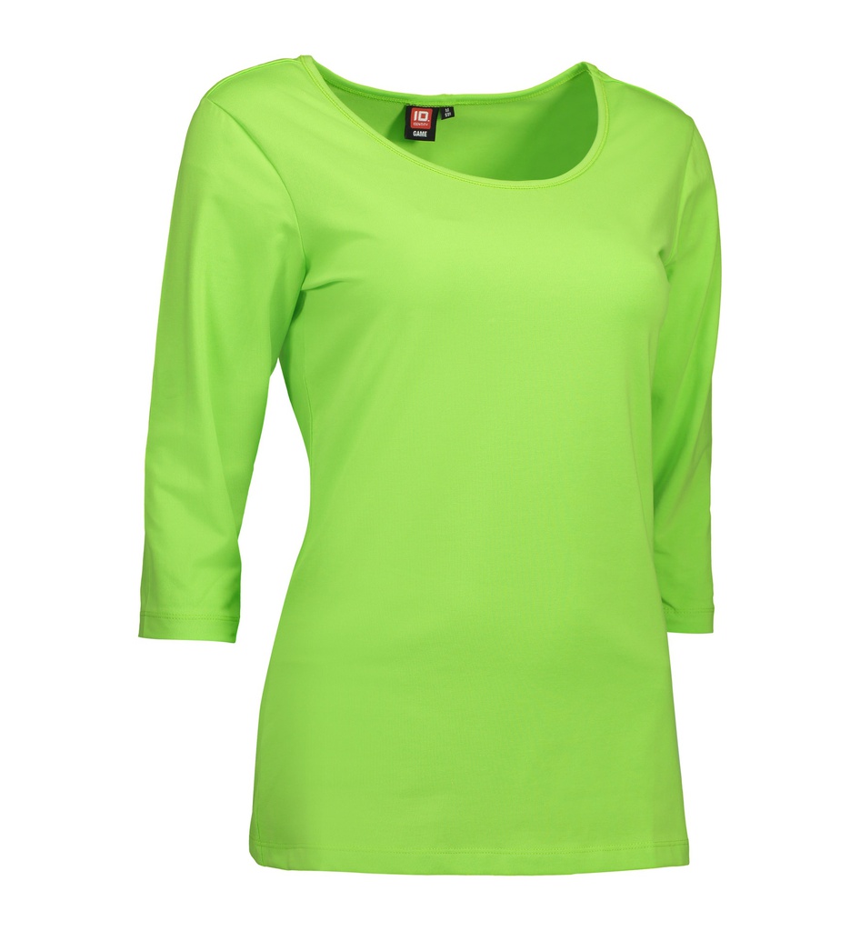 ID IDENTITY Stretch T-Shirt | ¾ Arm | Damen (sdVr) | 0591 (limone, L)