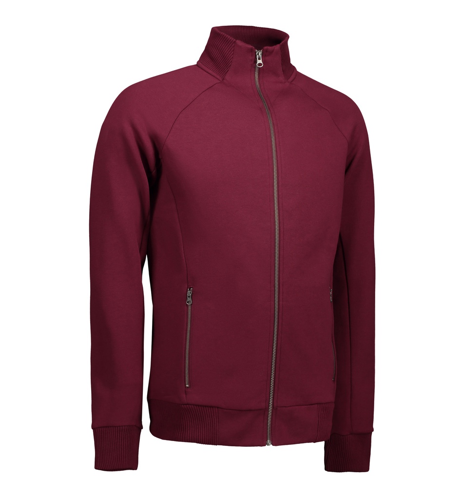 0628 Sweat-Cardigan | Reißverschluss (bordeaux, S)