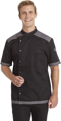 LEIBER Kochjacke, Kurzarm (schwarz/jeansgrau) | 12/2561/1030