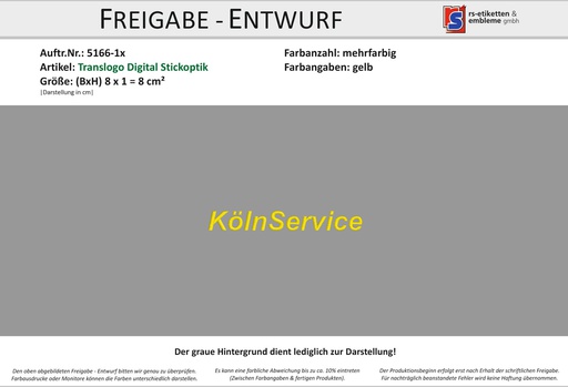 [RS-5166-1x] KGAB Brustlogo | gelb