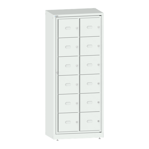 96.156.020-lichtgrau 12-Fach Wäscheschrank (=2x6 Fächer)