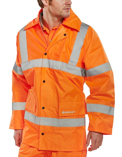 TJ8OR Warnschutz-Regenjacke, orange