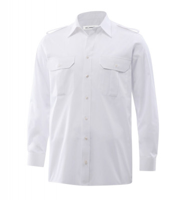 11028-611165/weiß Howard Pilothemd | Langarm | Slim Fit