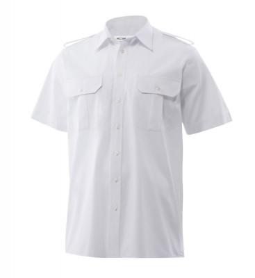 12028-611165/weiß Howard Pilothemd | Kurzarm | Slim Fit