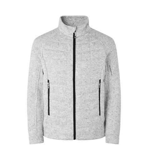 0826 Fleecejacke | Gesteppt | grau meliert-3XL (sdVr)
