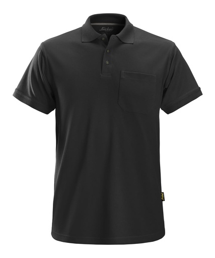 2708 Klassisches Polo Shirt, schwarz