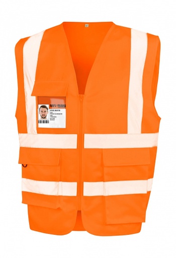 208.33 Heavy Duty Polycotton Security Vest | fluorescent orange