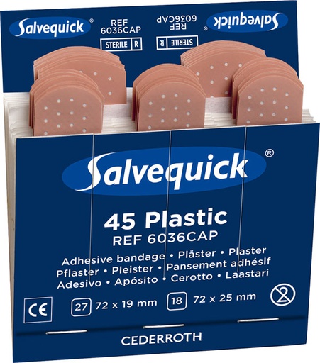 1009036 Salvequick Pflaster-Strips 45 Stück (sdVr)